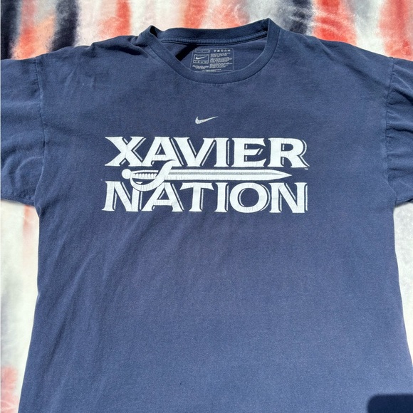 Vintage Team Nike Xavier Nation Tshirt Men Size Large - Picture 2 of 3